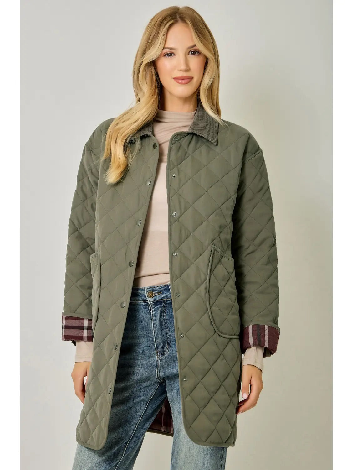 Gillian Quilted Long Jacket