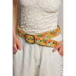 Handcrafted Embroidered Belts - One Size, honey multi-front