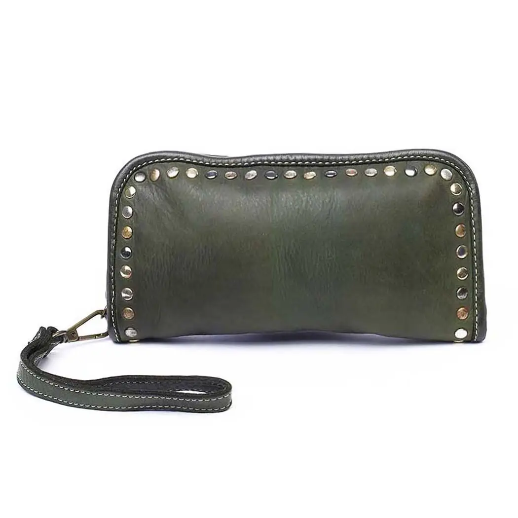 Olive Sofia Zip Around Leather Wallet