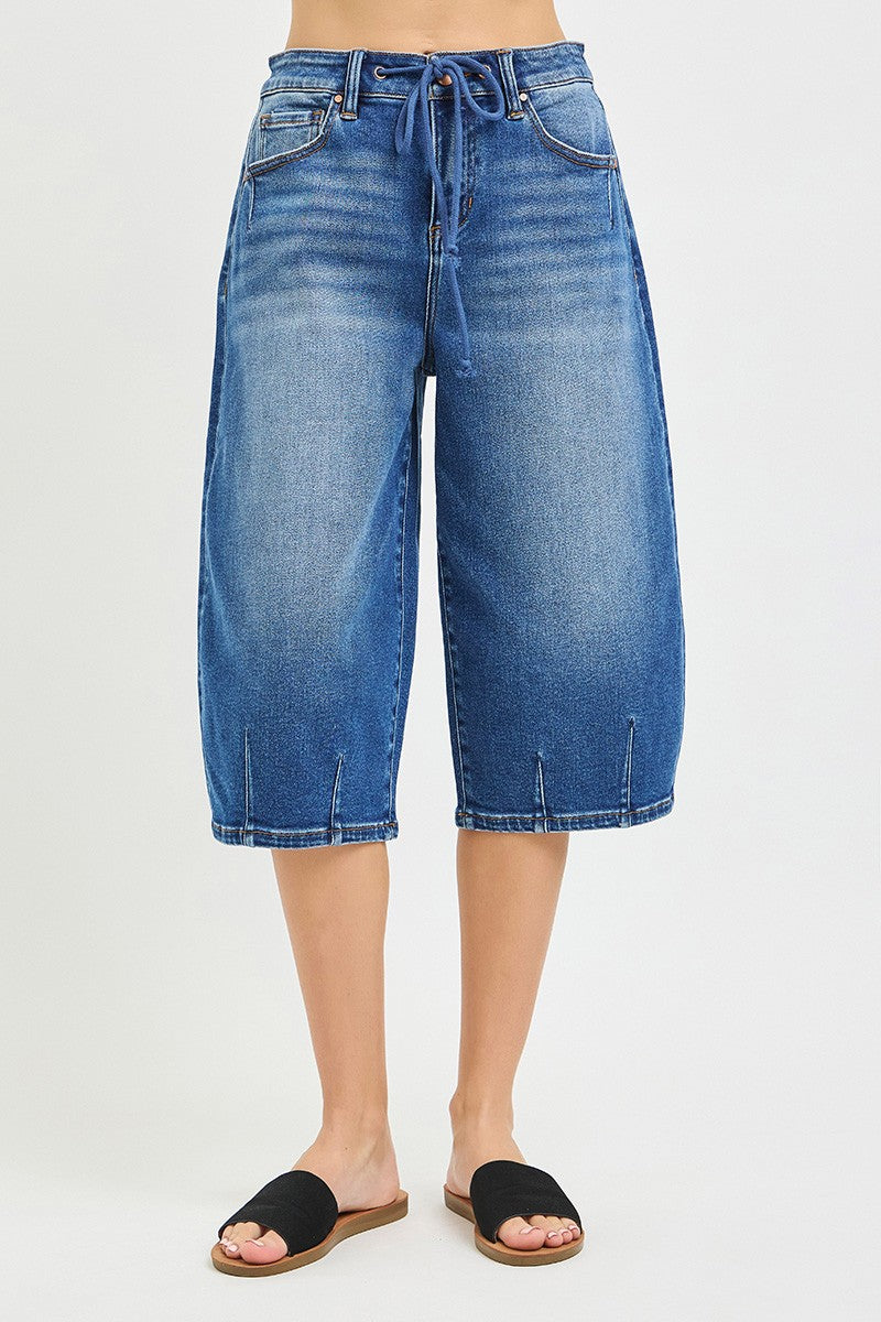 Slouchy Barrel Jorts -Stretchy