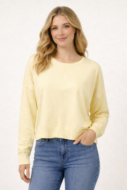 Natalie Round Neck Front Seam Sweater Butter