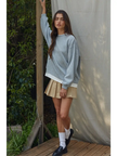 Knit Crew Neck Sweatshirt Top