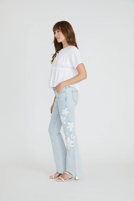 Driftwood Eva Boot Cut - Petunia Patchwork left side