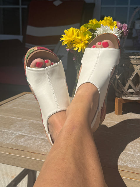 Freddie wedge - White Floral top