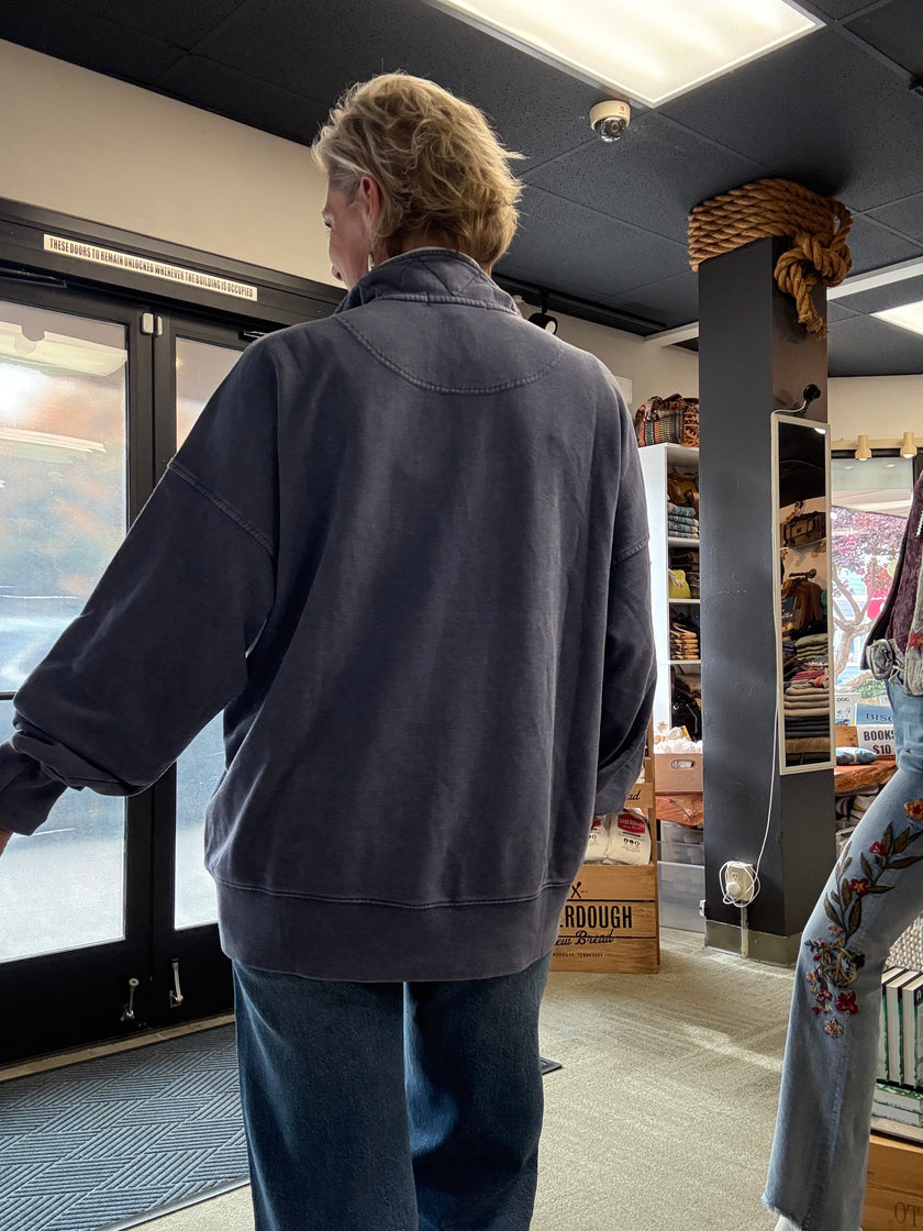 French Terry Quarter Snap Sweatshirt