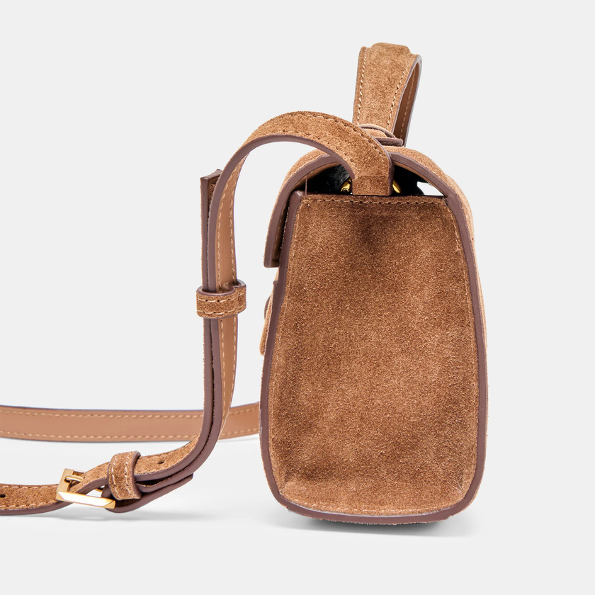 CHRIS Top Handle Crossbody | Camel side