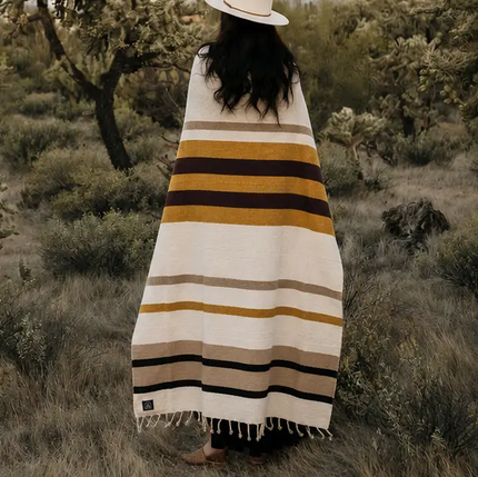 Golden Horizon Handwoven Blanket