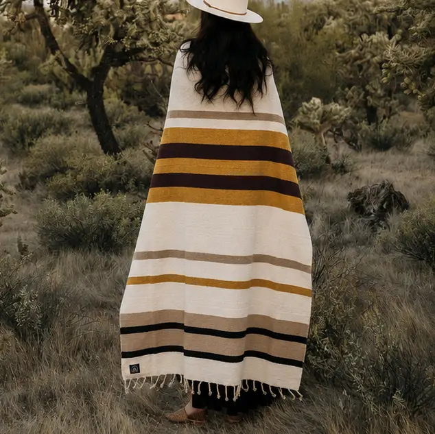 Golden Horizon Handwoven Blanket