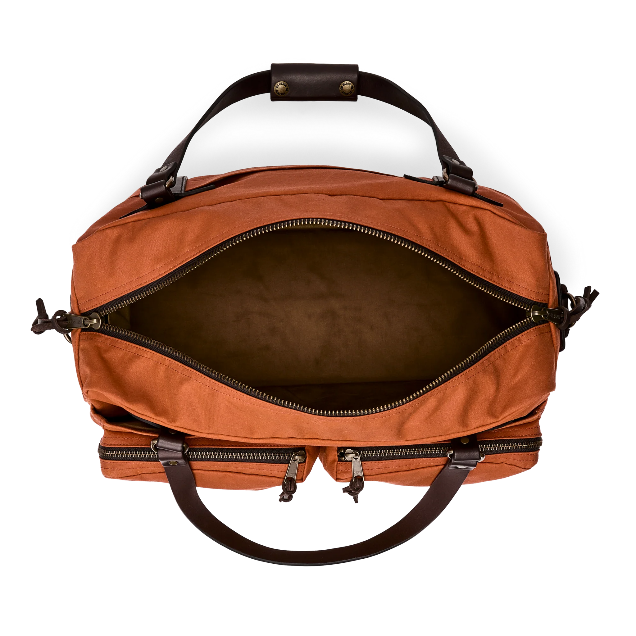 Filson 48hr duffle rust  top open 