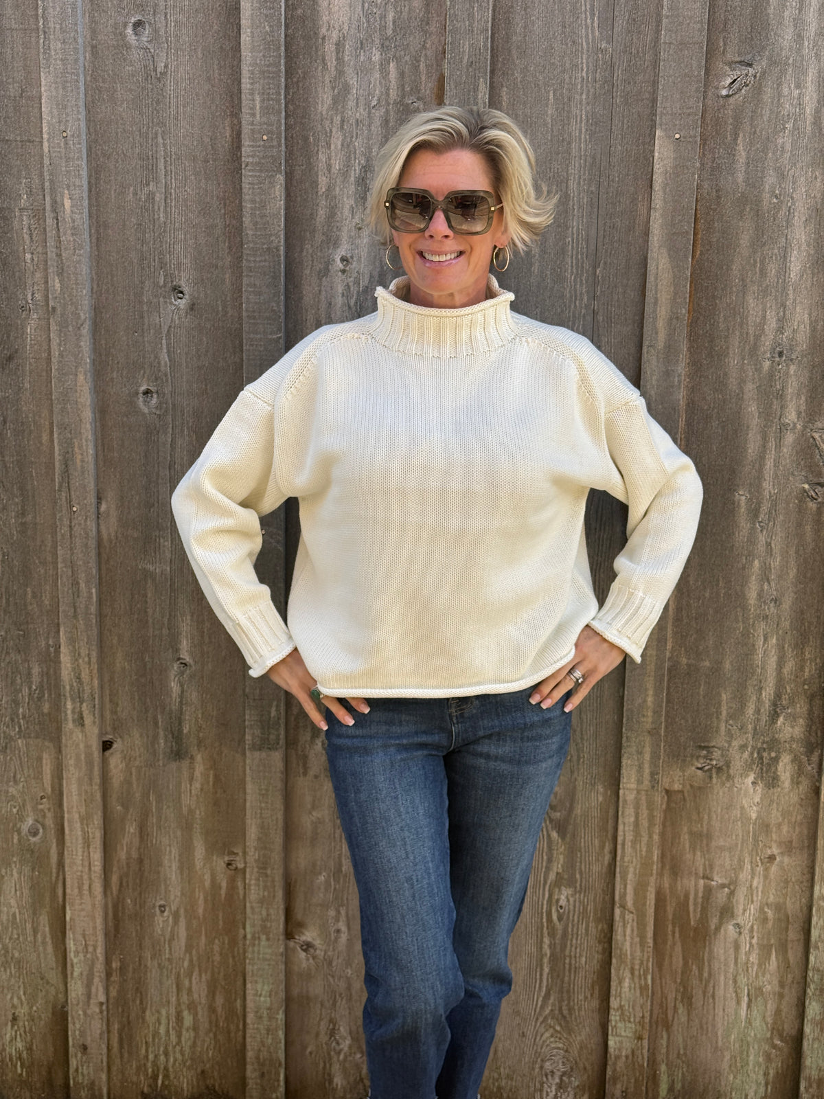 Lucretia Long Sleeve Funnel Neck P