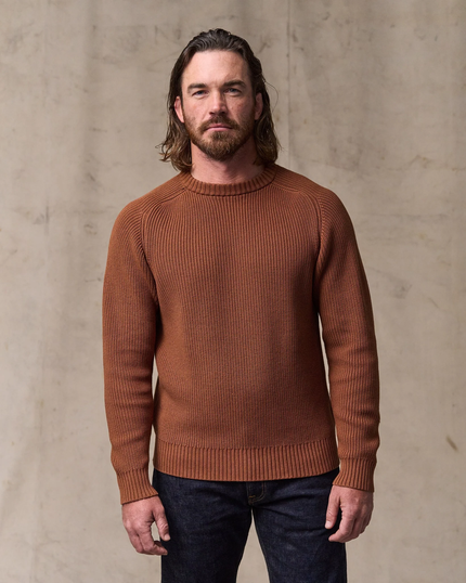 Filson Vintage Cotton Crewneck Sweater rust