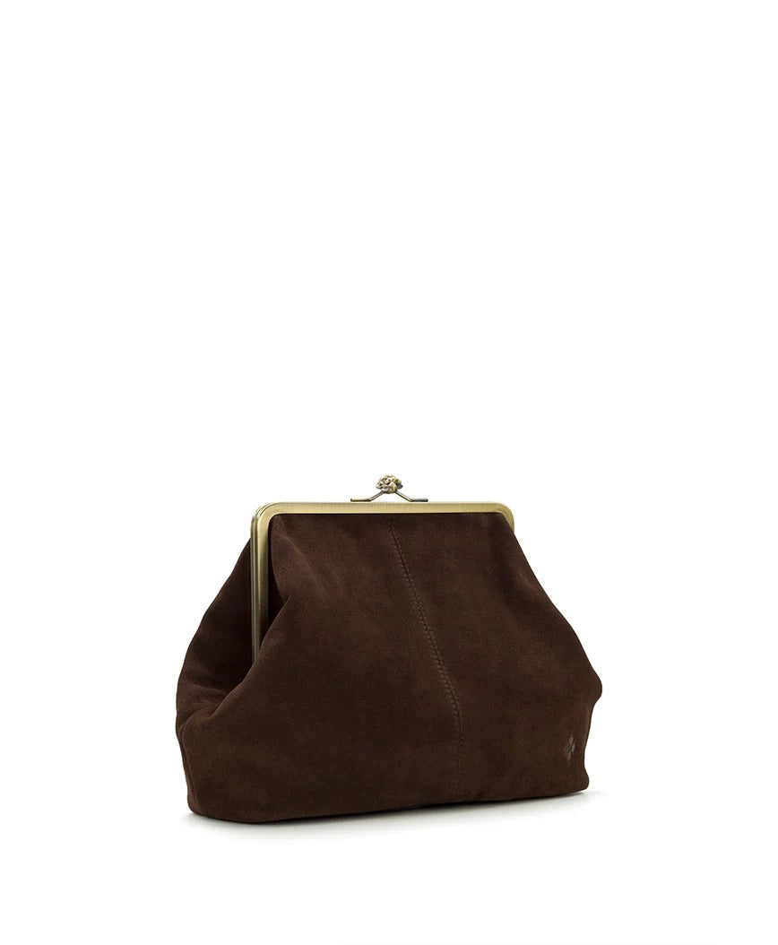 Vivienne Frame Crossbody - Suede Leather Chocolate