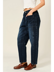 Dark Washed Barrel Jeans