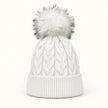 Braided Cable Knit Pom Beanie