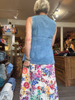 Mindy Round Neck Denim Vest