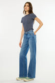ABYSS MID RISE SLIM WIDE, med dark-front/side
