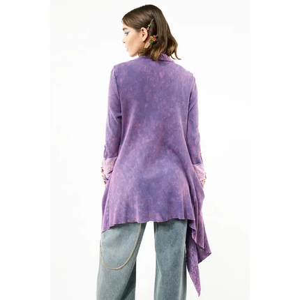 Traveling shawl set purple wash back