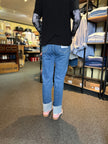 HIGH RISE CROP STRAIGHT, medium wash-back