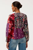 Zellah Blouse, flowers-back