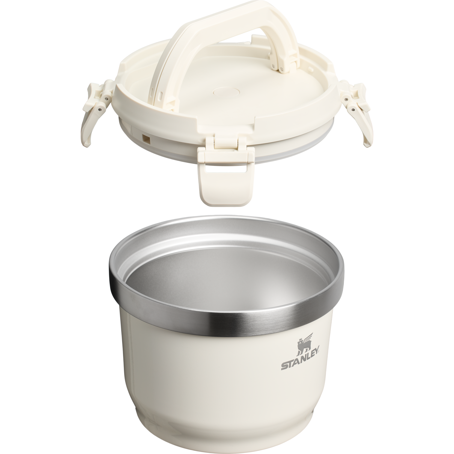 THE FRESH-TO-TABLE STAY HOT CROCK | 3 QT cream off lid off