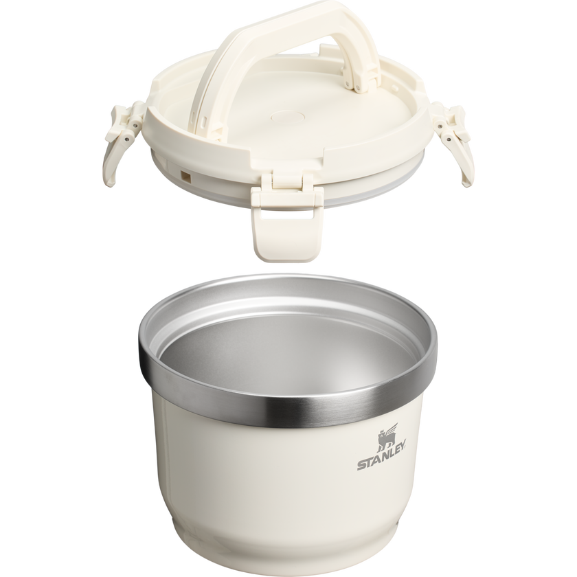 THE FRESH-TO-TABLE STAY HOT CROCK | 3 QT cream off lid off