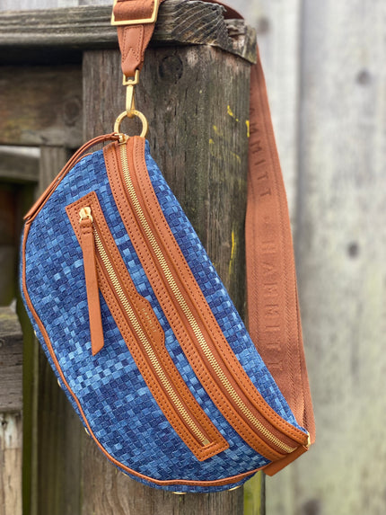 Charles Crossbody Lrg-Mosaic Denim-BG
