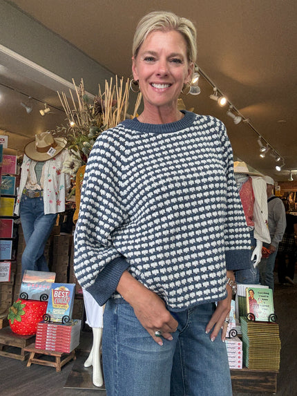 Womens Gingham Sweater
