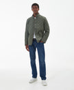 Barbour Flyweight Chelsea Quilt dusted olive styled
