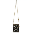 Sip Happens Black and Diamond Beaded Martini Crossbody front with strap