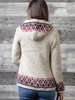 Misty Wool Knit Sweater with Lined Hood light natural styled back