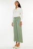 HIGH RISE CROPPED WIDE LEG olive front/side