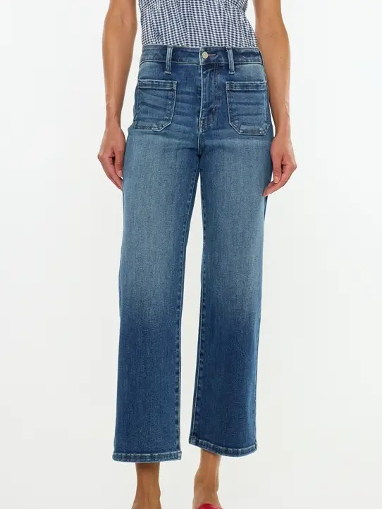 Abyss High Rise Crop Slim Wide