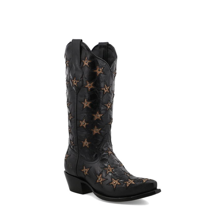 Black Star Women's Marfa Star Inlay Studded Boot front black