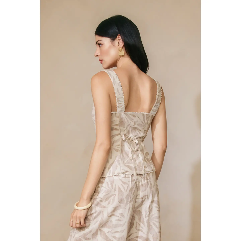 Driftwood Dreams Lace Trim Folder Over Tank Top back