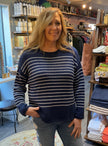 Women's  Roll Neck Striped Sweater