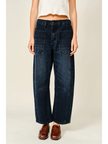 Dark Washed Barrel Jeans