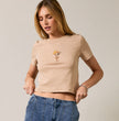 SS Crew Martini EMB Baby Tee
