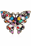 Butterfly Beauty Pin Brass Colorful