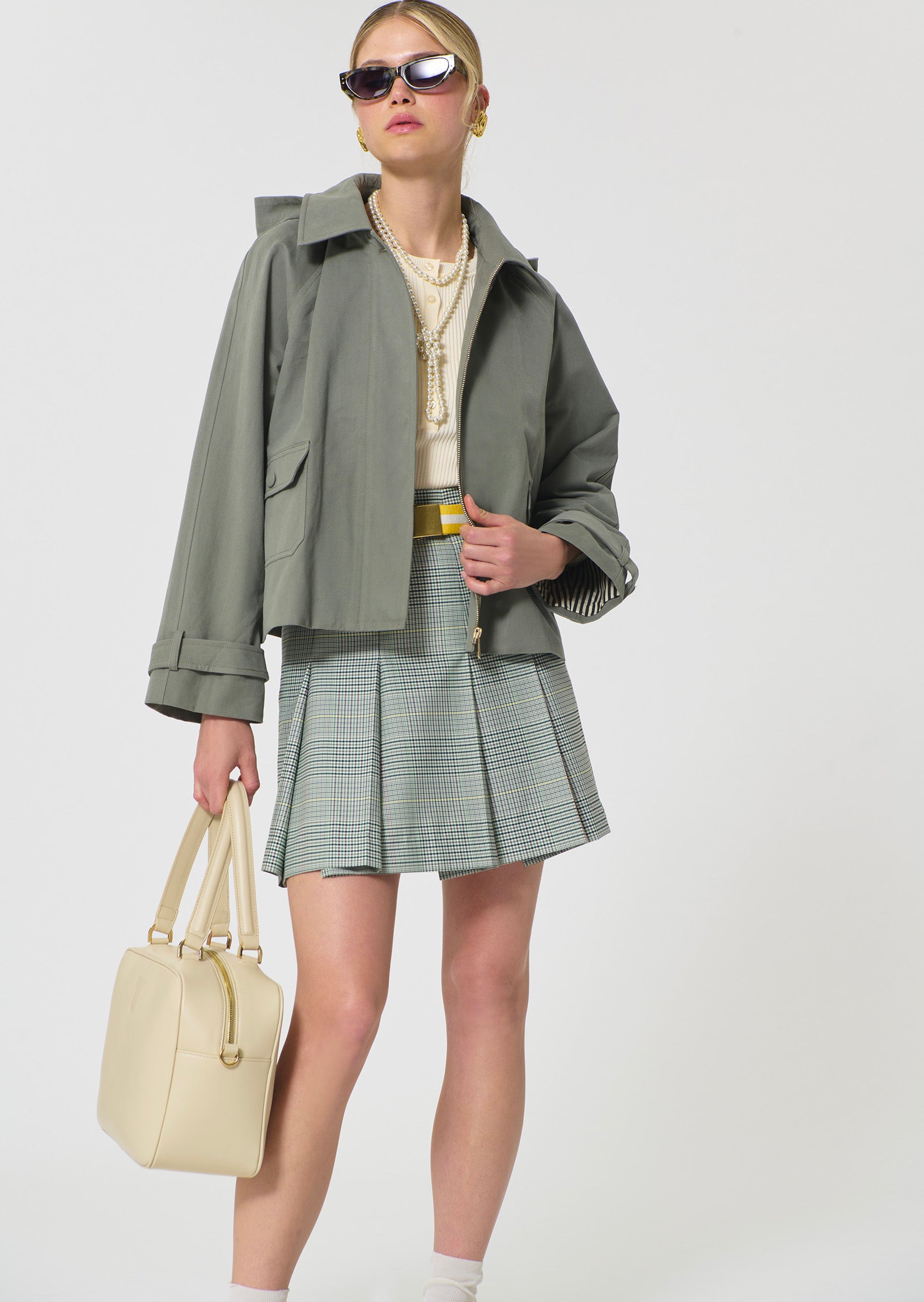 Trench Isaure Jacket olive front