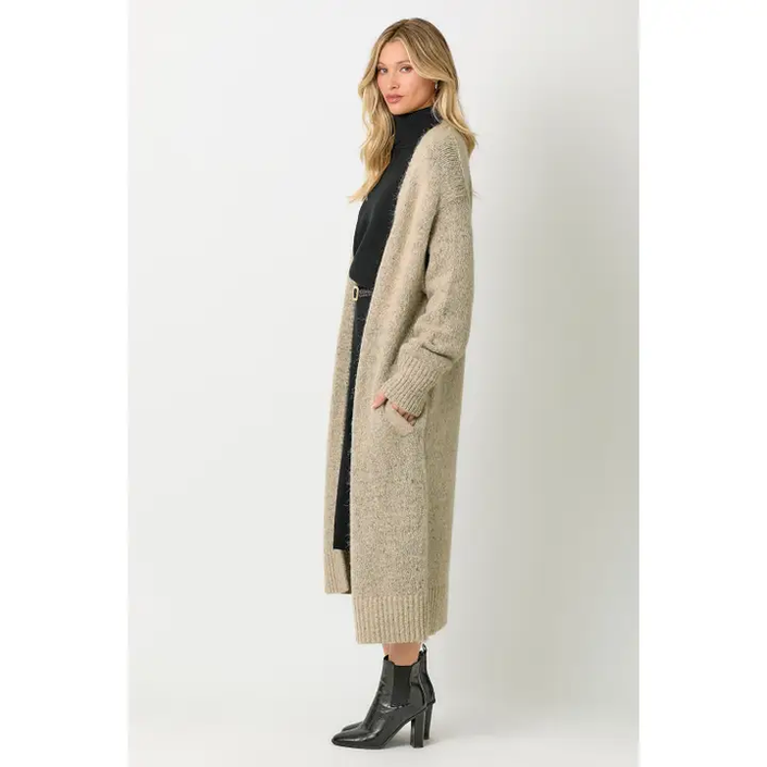 Doleman long sleeve sweater cardigan side