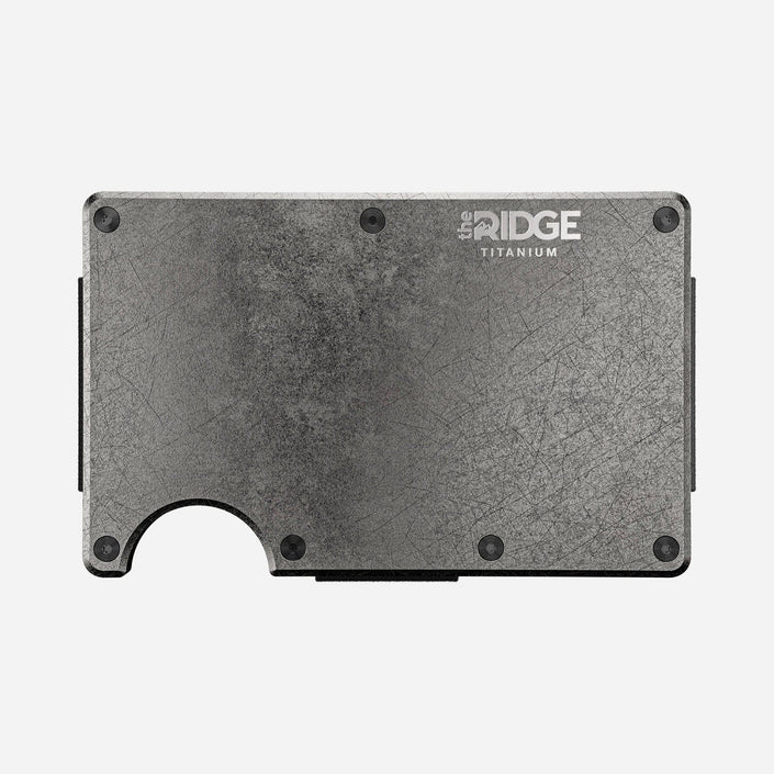 Ridge Wallet | StoneWashed Titanium - Money Clip