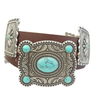 western conch style belt W stone - Brown