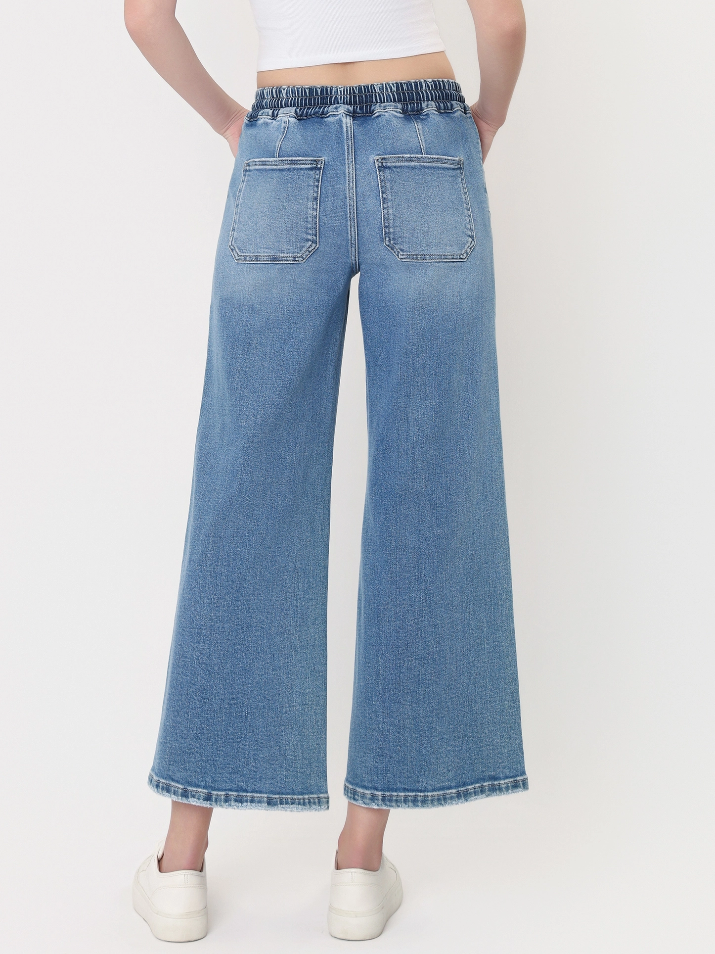 High Rise Drawstring Wide