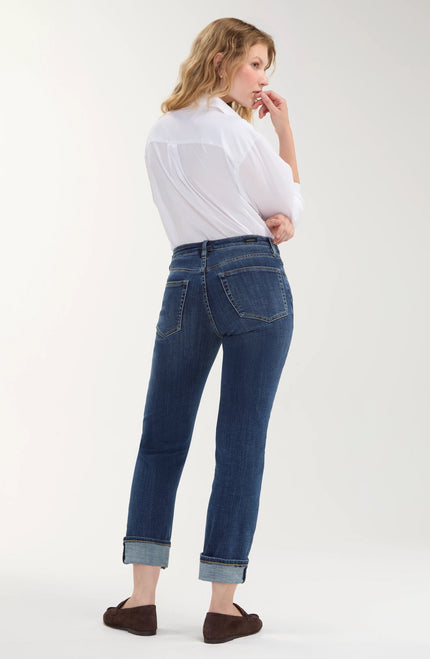 Marley Girlfriend Cuffed Jeans, rushland-back