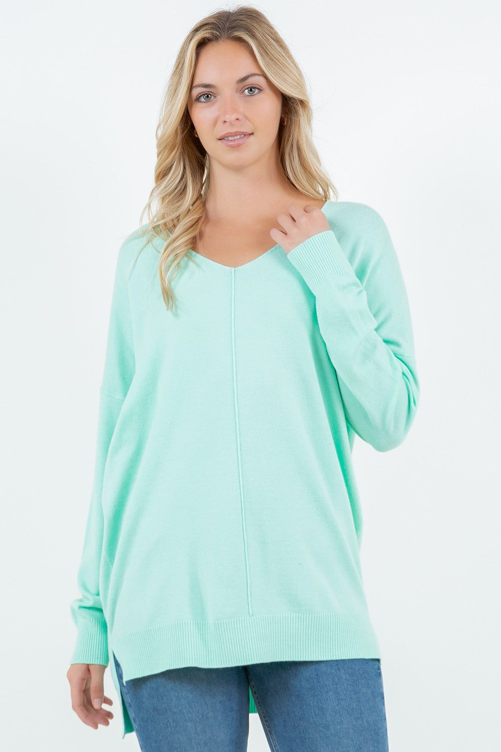 Christi Front Seam Sweater ~ Yucca