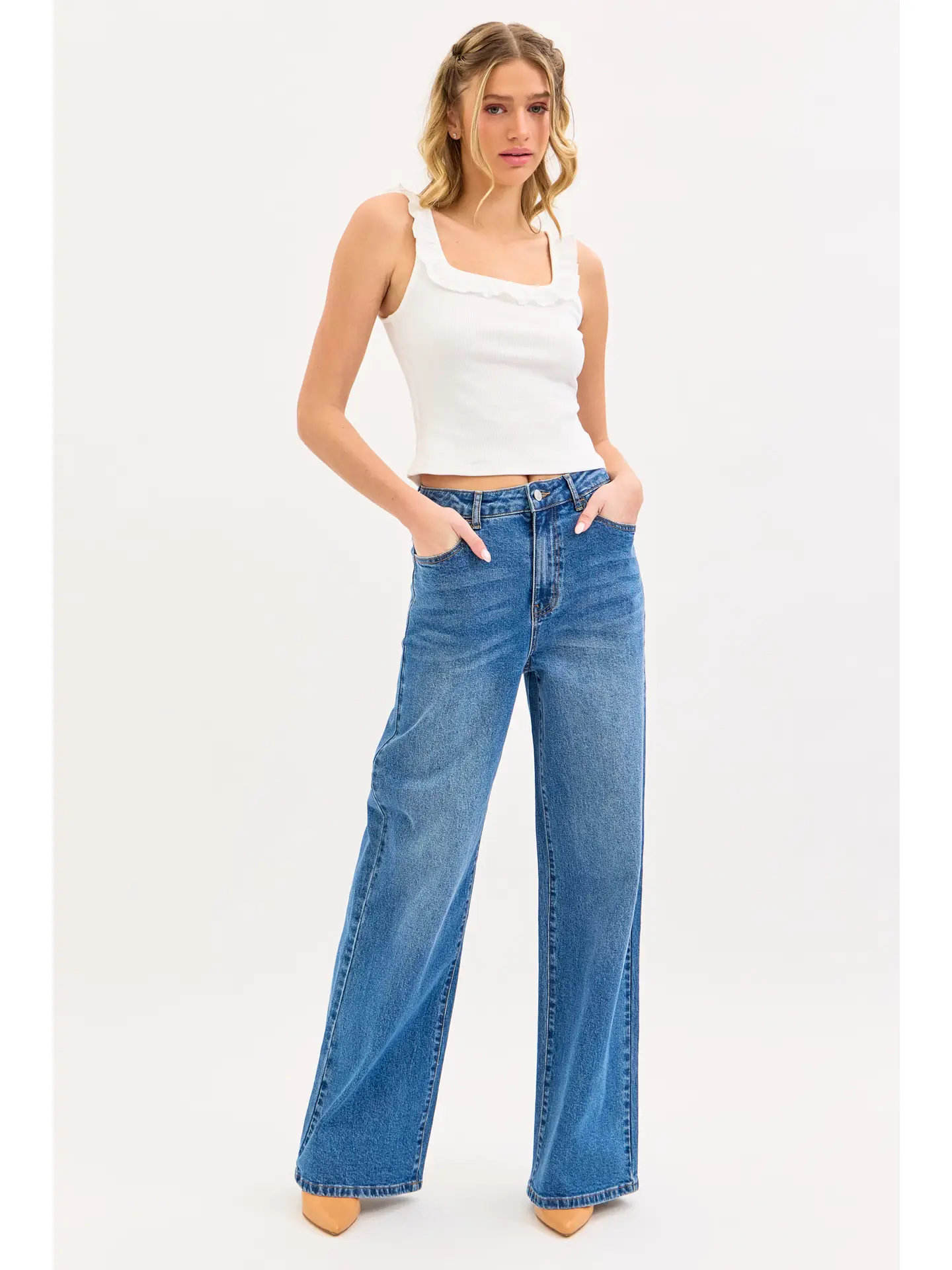 Lucy High Rise Wide Leg-front
