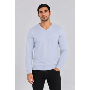 SOLID V-NECK SWEATER