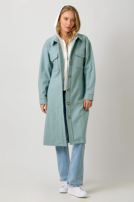 TWOFER HOODIE SOLID COAT