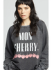 MON CHERRY sweatshirt black front