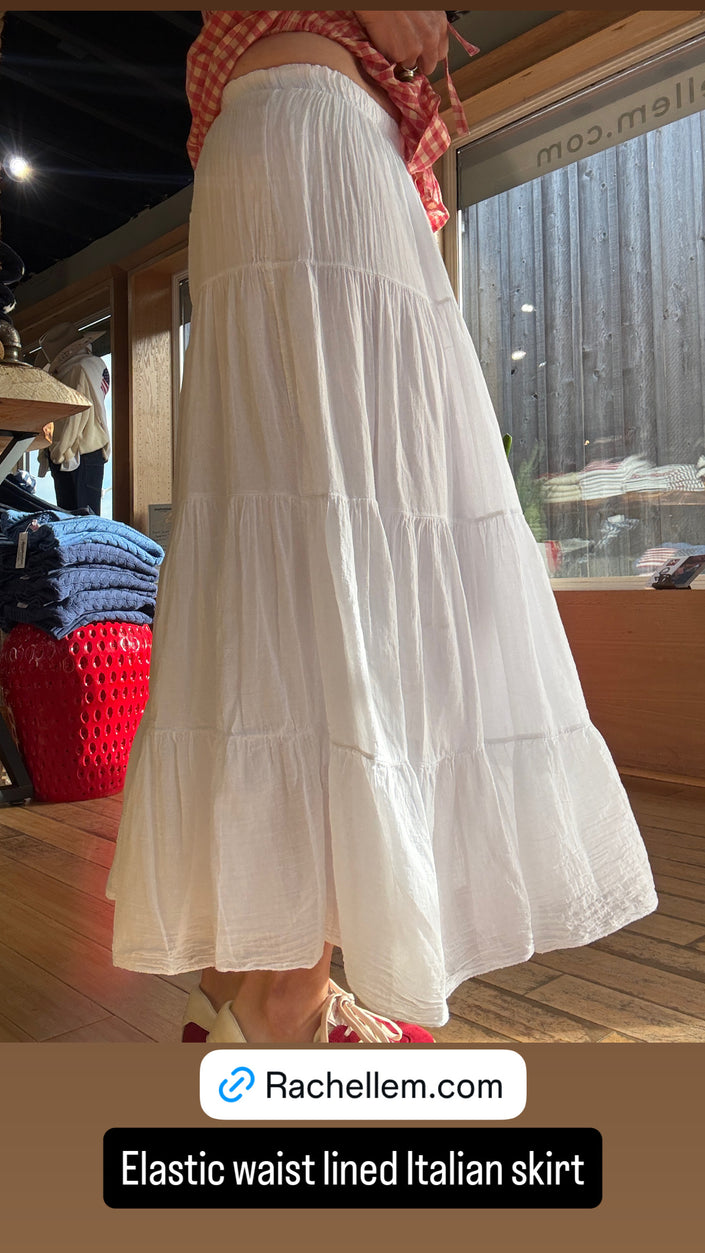 TIERED COTTON SKIRT